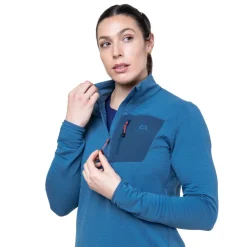 Fleece & Mid Layer-Mountain Equipment Womens Lumiko Zip T - Stellar-Majolica