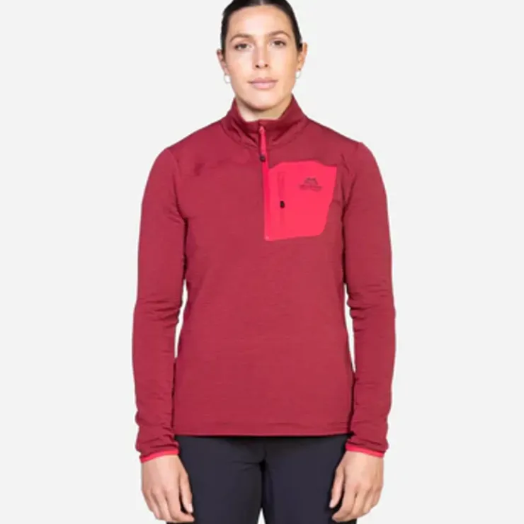 Fleece & Mid Layer-Mountain Equipment Womens Lumiko Zip T - Amethyst-Medieval