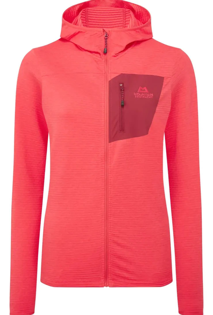 Fleece & Mid Layer-Mountain Equipment Womens Lumiko Hooded Jacket - Hibiscus-Tibetan