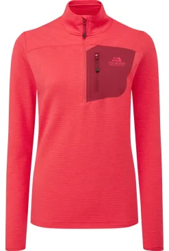 Fleece & Mid Layer-Mountain Equipment Womens Lumiko Zip T - Hibiscus-Tibetan