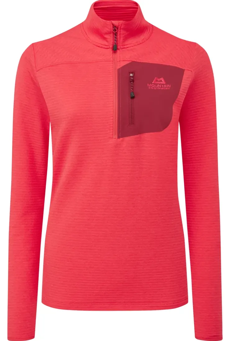 Fleece & Mid Layer-Mountain Equipment Womens Lumiko Zip T - Hibiscus-Tibetan