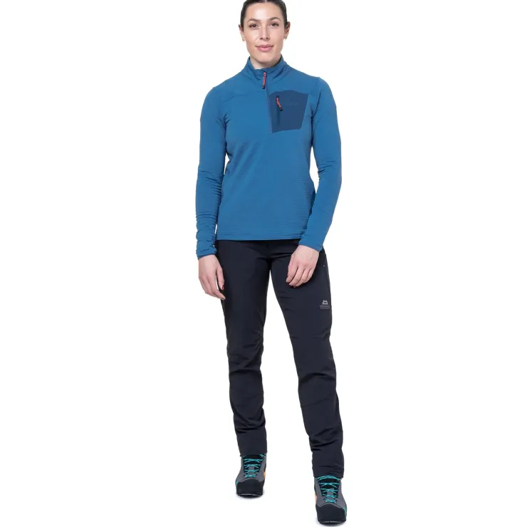 Fleece & Mid Layer-Mountain Equipment Womens Lumiko Zip T - Hibiscus-Tibetan