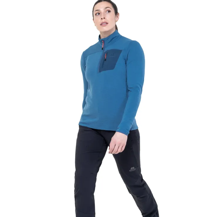 Fleece & Mid Layer-Mountain Equipment Womens Lumiko Zip T - Hibiscus-Tibetan