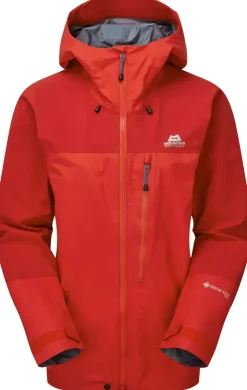 Waterproof Jackets-Mountain Equipment Womens Manaslu Jacket - Imperial Red-Crimson