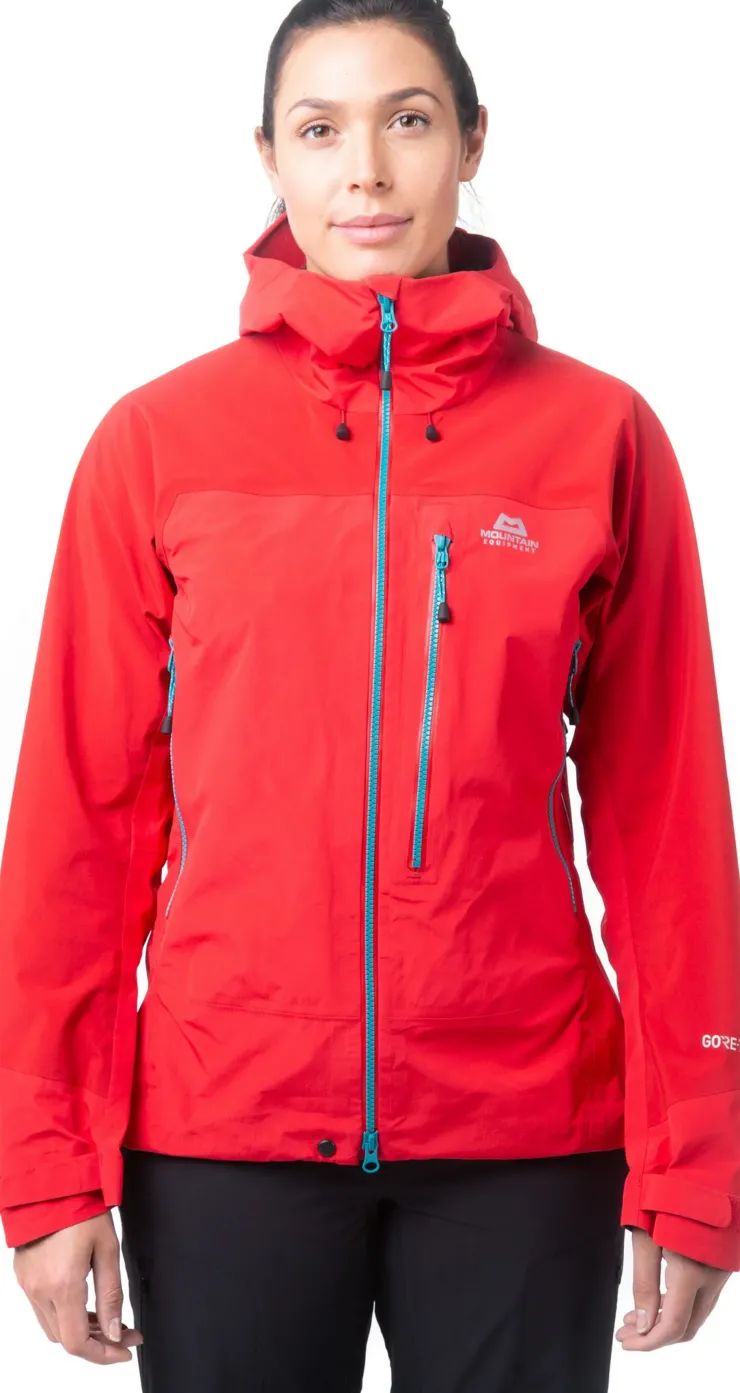 Waterproof Jackets-Mountain Equipment Womens Manaslu Jacket - Imperial Red-Crimson