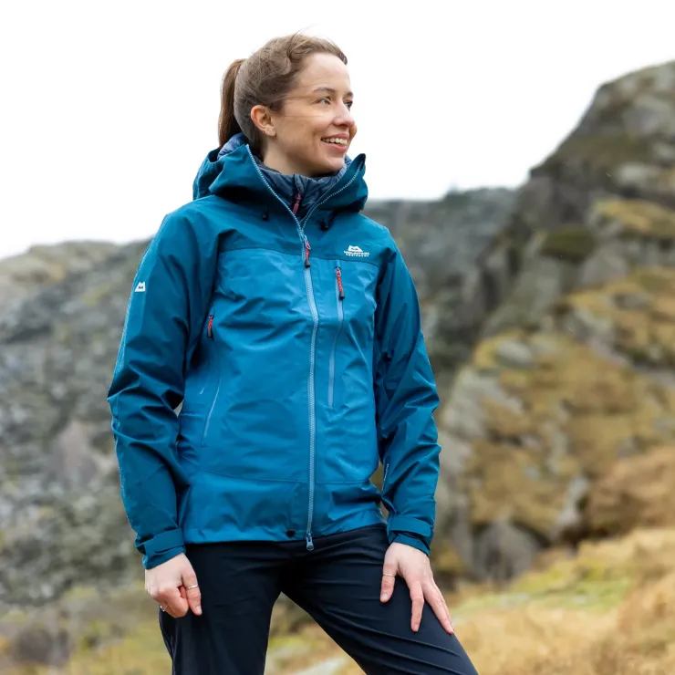 Waterproof Jackets-Mountain Equipment Womens Makalu Jacket - Stellar-Majolica