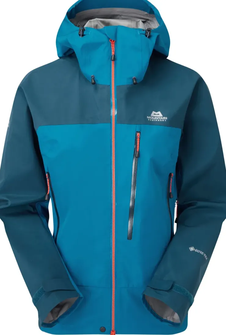Waterproof Jackets-Mountain Equipment Womens Makalu Jacket - Mykonos-Majolica