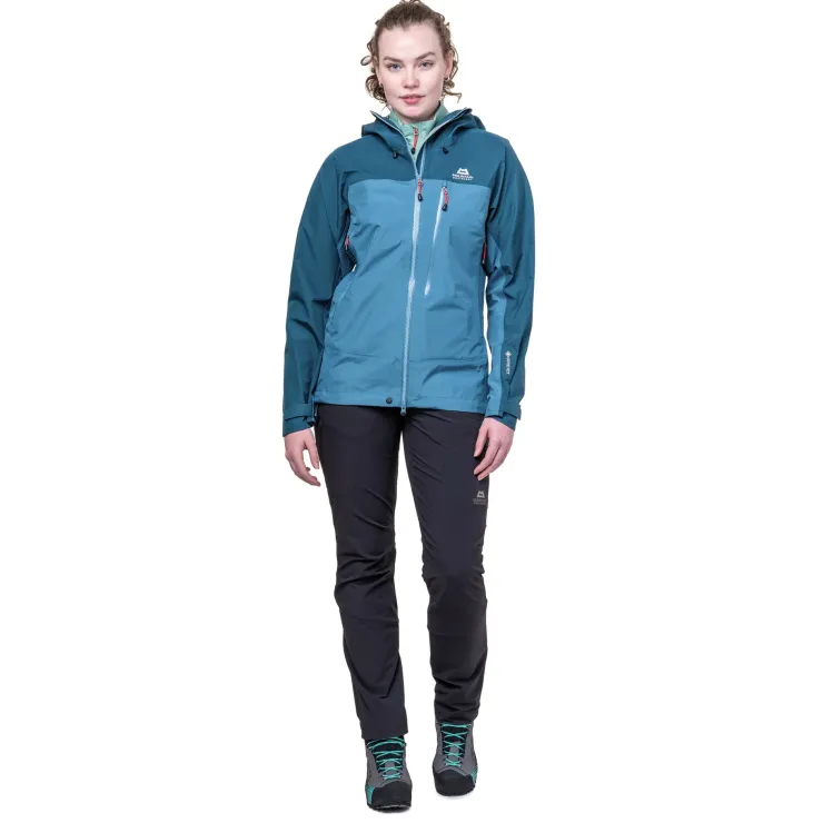 Waterproof Jackets-Mountain Equipment Womens Makalu Jacket - Mykonos-Majolica