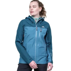 Waterproof Jackets-Mountain Equipment Womens Makalu Jacket - Mykonos-Majolica