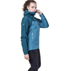 Waterproof Jackets-Mountain Equipment Womens Makalu Jacket - Mykonos-Majolica