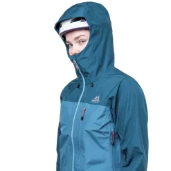 Waterproof Jackets-Mountain Equipment Womens Makalu Jacket - Mykonos-Majolica