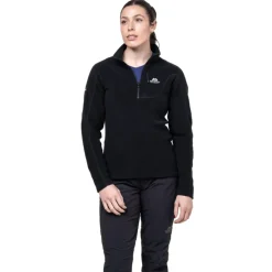 Fleece & Mid Layer-Mountain Equipment Womens Micro Zip-T Fleece - Black