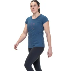 T-Shirts & Baselayers-Mountain Equipment Womens Mountain Flower Tee - Stellar Blue