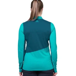 T-Shirts & Baselayers-Mountain Equipment Womens Nava LS Zip T - Hibiscus-Capsicum