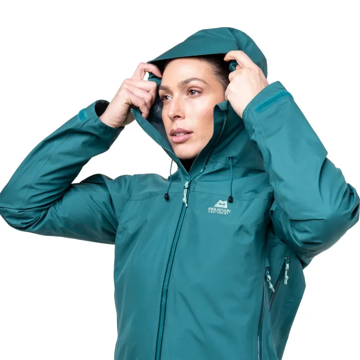 Waterproof Jackets-Mountain Equipment Womens Odyssey Jacket - Deep Teal