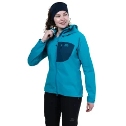 Softshell Jackets-Mountain Equipment Womens Squall Hooded Jacket - Topaz-Majolica