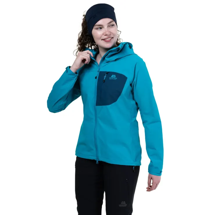 Softshell Jackets-Mountain Equipment Womens Squall Hooded Jacket - Chili Red-Merlot