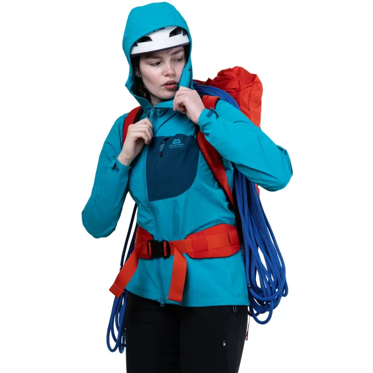 Softshell Jackets-Mountain Equipment Womens Squall Hooded Jacket - Chili Red-Merlot
