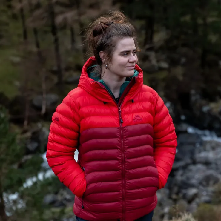 Insulated Jackets-Mountain Equipment Womens Superflux Jacket - Chili Red-Merlot