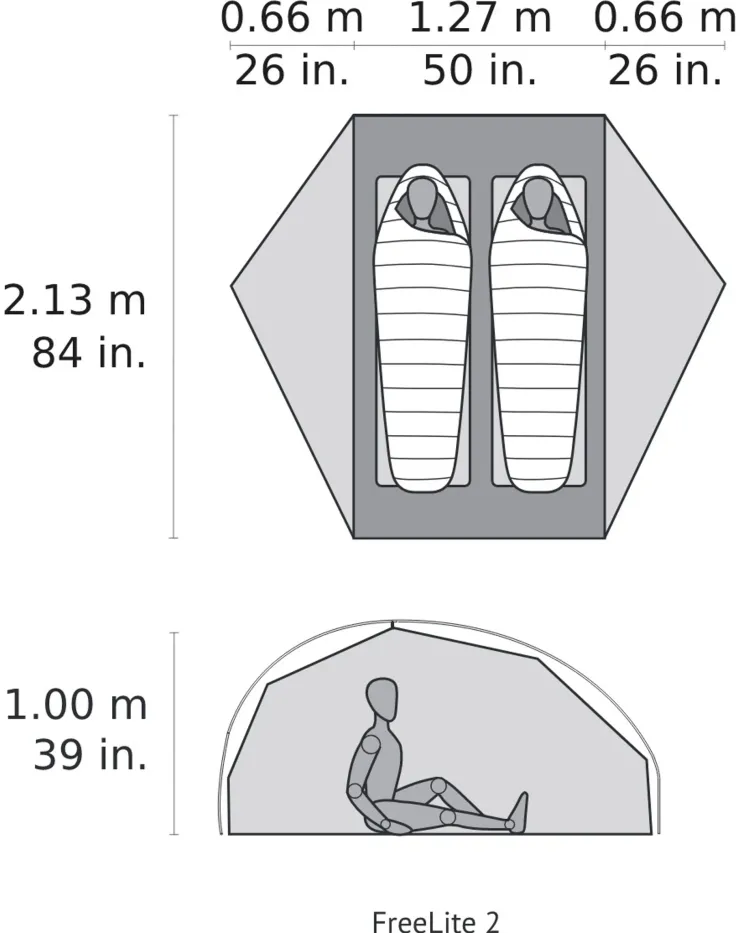 Backpacking & Lightweight Tents-MSR Freelite 2 Tent - Tan