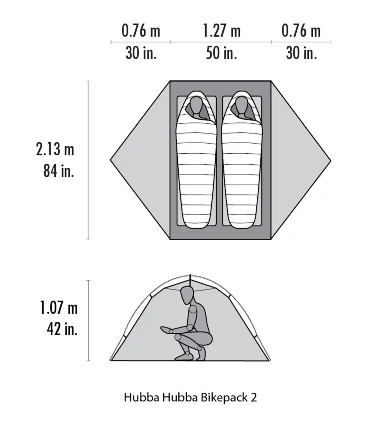 Backpacking & Lightweight Tents-MSR Hubba Hubba Bikepack 2 Tent