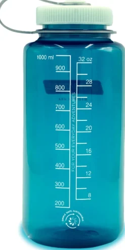 Water Bottles-Nalgene Tritan Sustain Wide Mouth Bottle - 1L - Trout Green