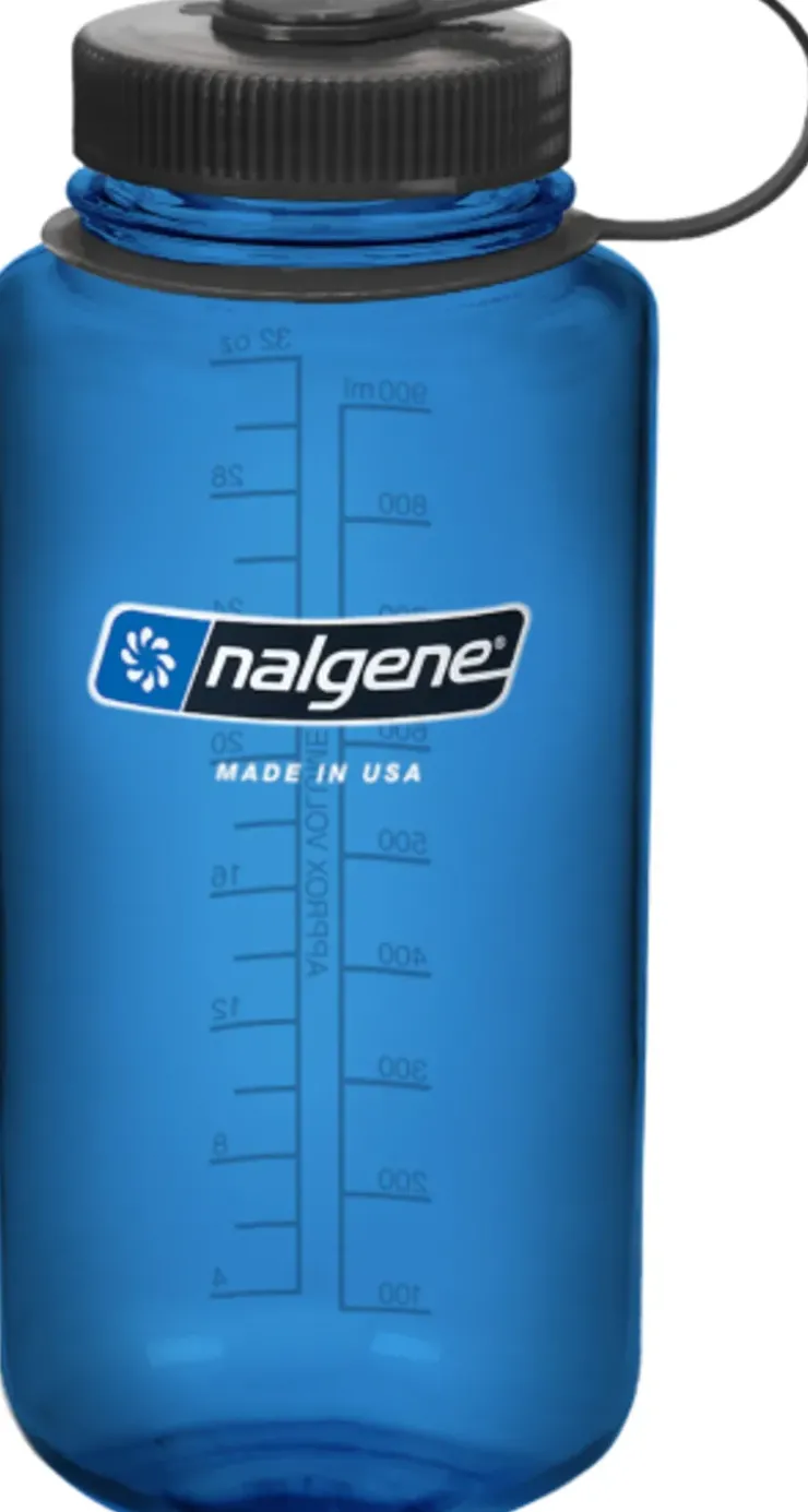 Water Bottles-Nalgene Tritan Sustain Wide Mouth Bottle - 1L - Slate Blue