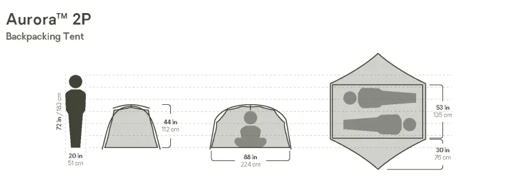 Backpacking & Lightweight Tents-Nemo Aurora Ridge 2P Tent and Footprint