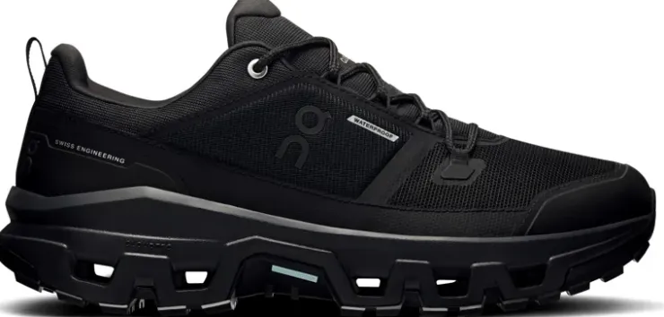 Hiking Shoes & Boots|Walking Shoes-On Mens Cloudrock Low Waterproof Shoes - Black-Black