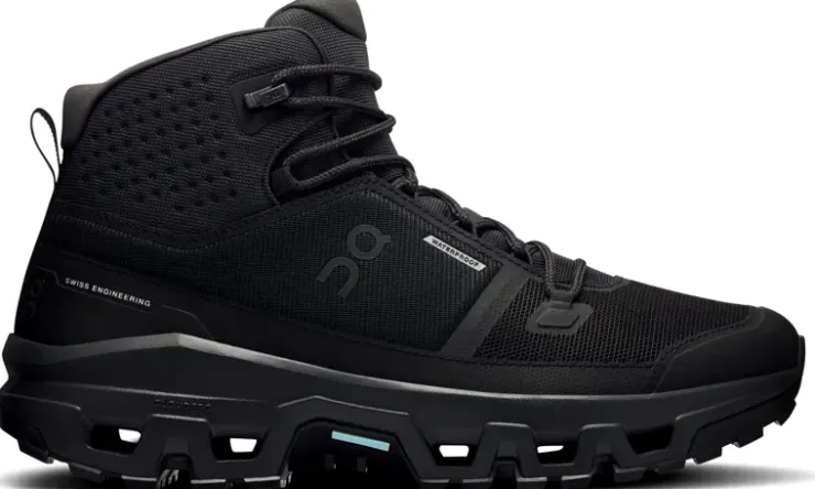 Hiking Shoes & Boots|Walking Shoes-On Mens Cloudrock Mid Waterproof Shoes - Black-Black