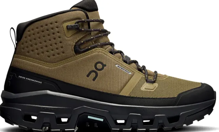 Hiking Shoes & Boots|Walking Shoes-On Mens Cloudrock Mid Waterproof Shoes - Hunter-Black