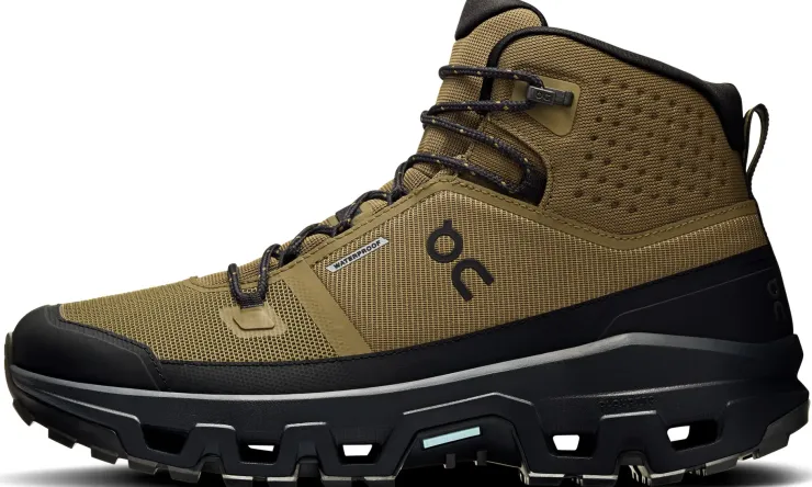 Hiking Shoes & Boots|Walking Shoes-On Mens Cloudrock Mid Waterproof Shoes - Hunter-Black