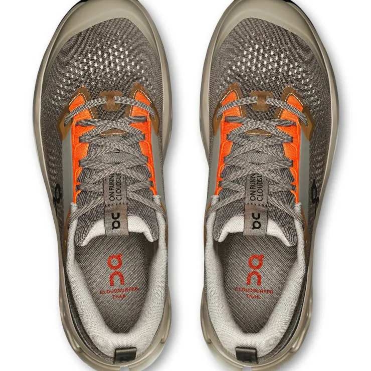 Running Shoes-On Mens Cloudsurfer Trail 2 Running Shoes - Eclipse-Cinder