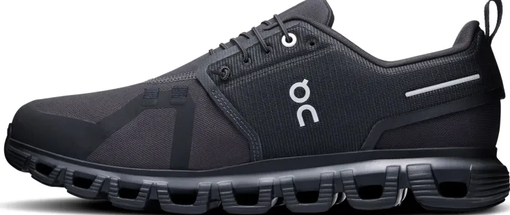 Walking Shoes-On Mens Cloud 6 Waterproof Shoes - Black-Black