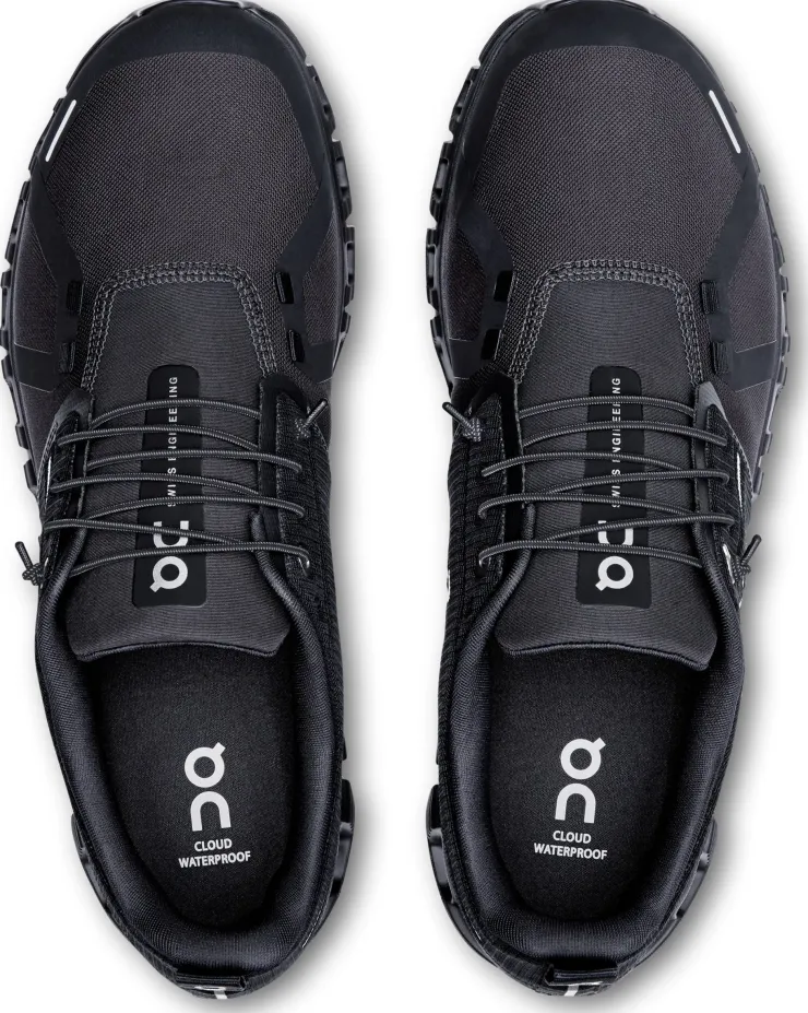 Walking Shoes-On Mens Cloud 6 Waterproof Shoes - Black-Black