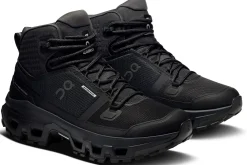 Hiking Shoes & Boots|Walking Shoes-On Womens Cloudrock Mid Waterproof Shoes - Black-Black