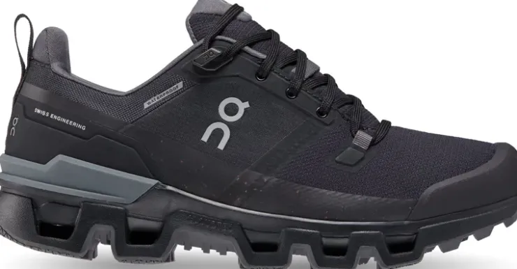Walking Shoes-On Womens Cloudwander Waterproof Hiking Shoes - Black-Eclipse
