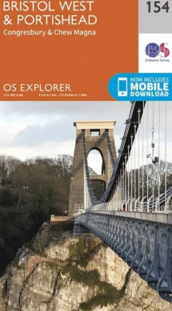 Maps And Books-Ordnance Survey OS Explorer Map 154 - Bristol West and Portishead