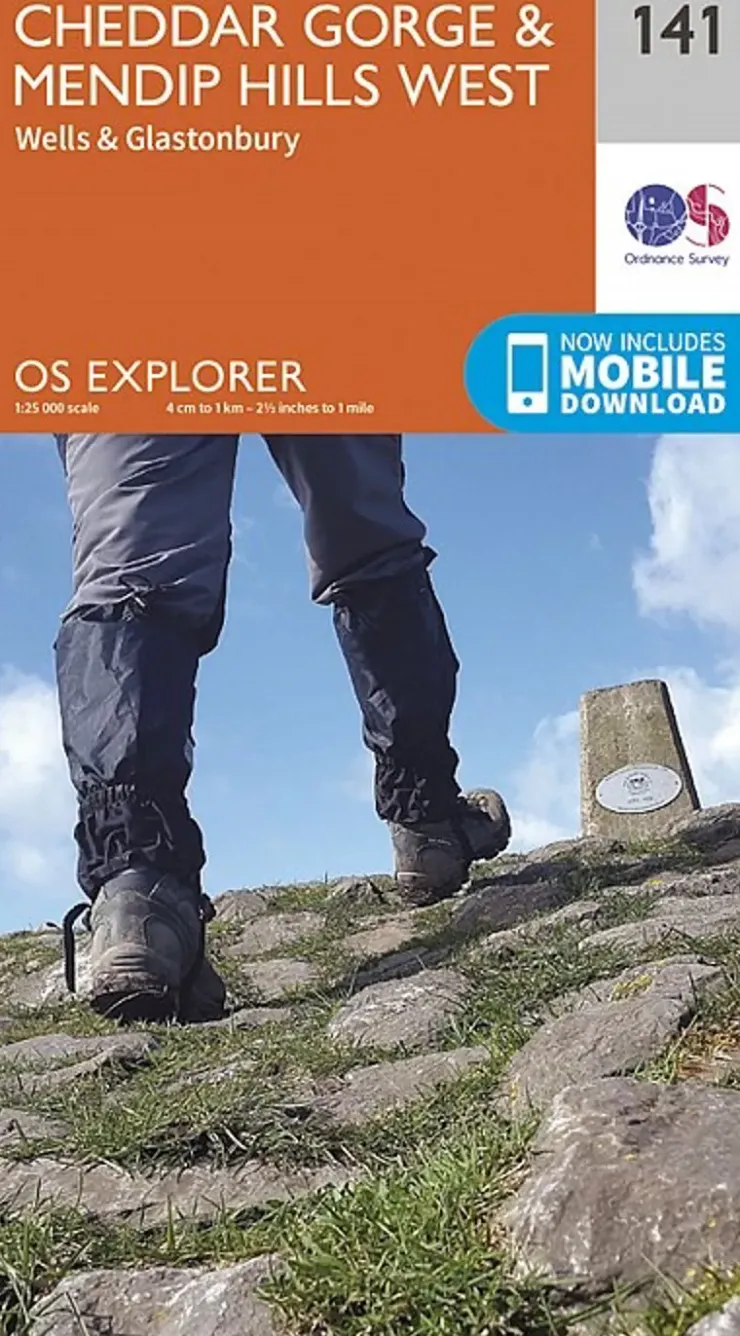 Maps And Books-Ordnance Survey OS Explorer Map 141 - Cheddar Gorge and Mendip Hills West