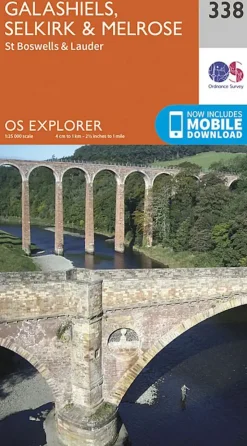 Maps And Books-Ordnance Survey OS Explorer Map 338 - Galashiels Selkirk and Melrose