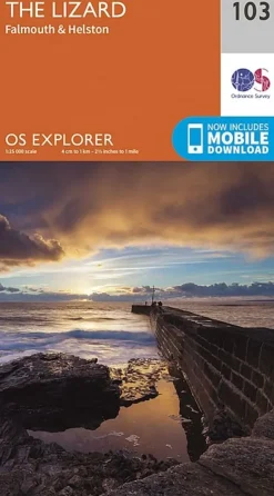 Maps And Books-Ordnance Survey OS Explorer Map 103 - Lizard, Falmouth and Helston
