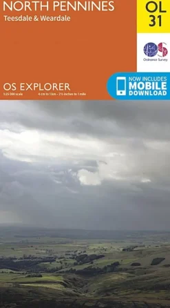 Maps And Books-Ordnance Survey OS Explorer Map OL31 - North Pennines