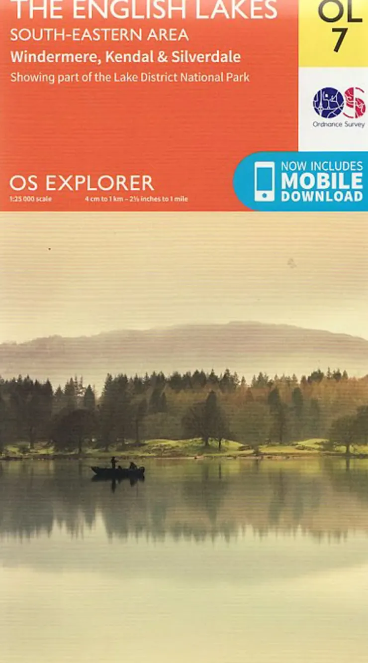 Maps And Books-Ordnance Survey OS Explorer Map OL7 - The English Lakes - South Eastern Area