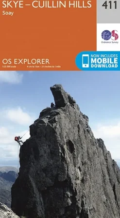 Maps And Books-Ordnance Survey OS Explorer Map 411 - Skye - Cuillin Hills - Soay