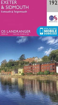 Maps And Books-Ordnance Survey OS Landranger Map 192 - Exeter and Sidmouth, Exmouth and Teignmouth