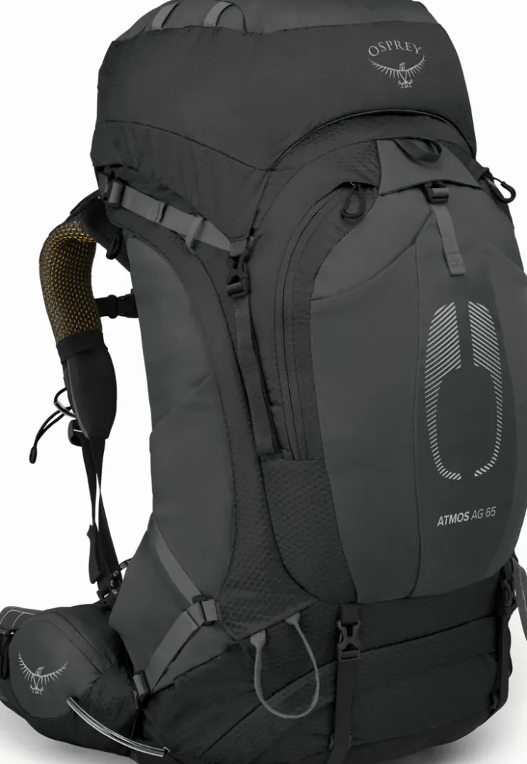 Backpacking Packs-Osprey Atmos AG 65 Rucksack - Black