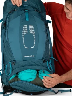 Backpacking Packs-Osprey Atmos AG 65 Rucksack - Black