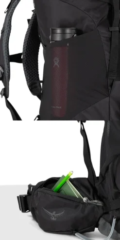 Backpacking Packs-Osprey Kestrel 68 Rucksack - Black