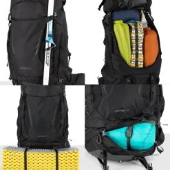 Backpacking Packs-Osprey Kestrel 68 Rucksack - Black
