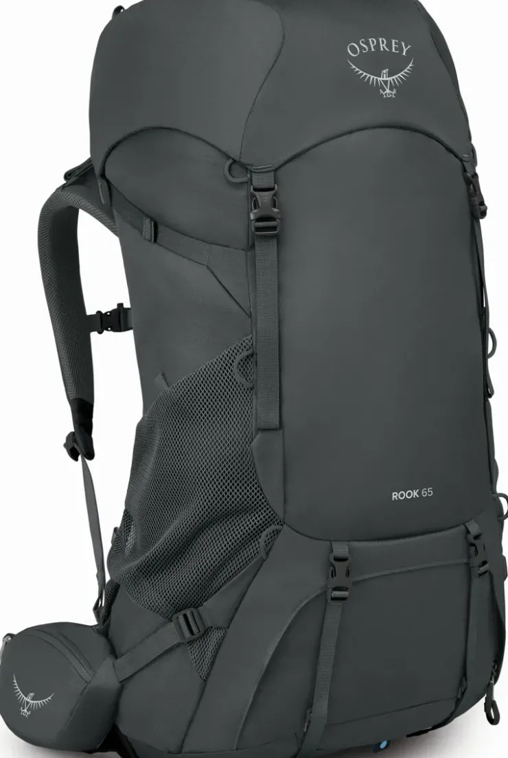 Backpacking Packs-Osprey Rook 65 Rucksack - Dark Charcoal-Silver Lining